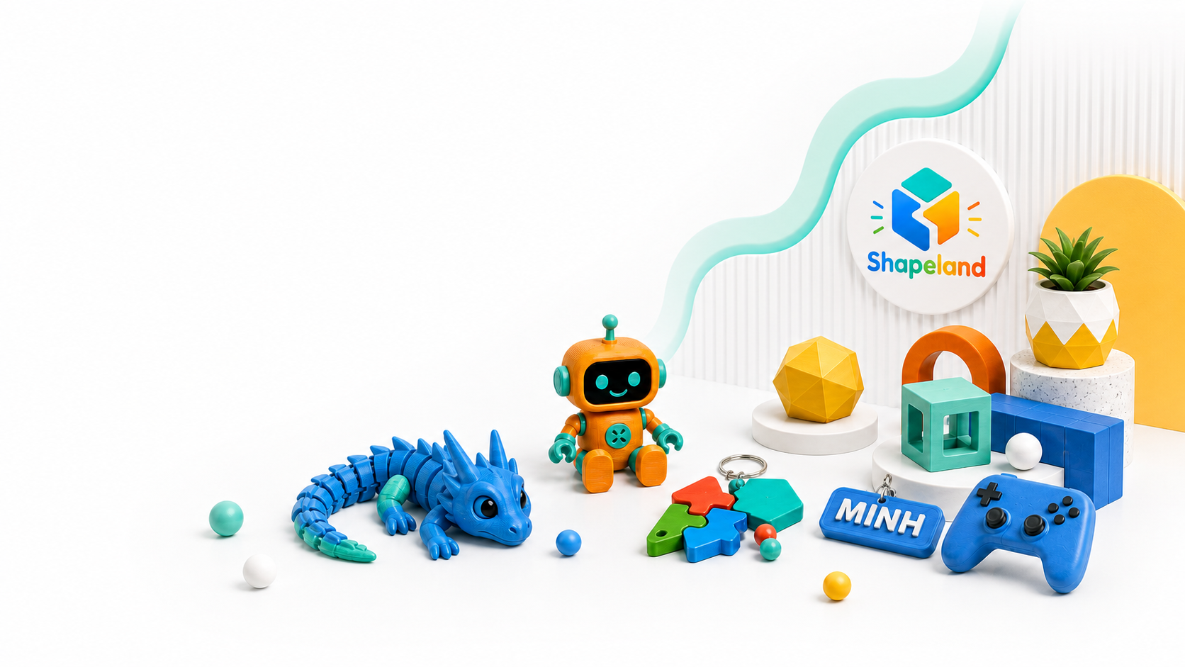 Shapeland 3D printed toys and creative objects